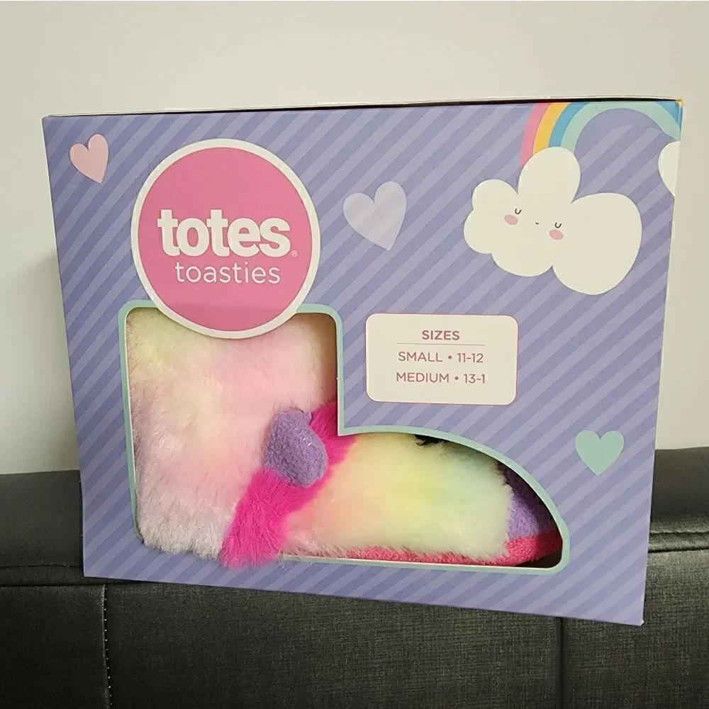 New Totes Toasties Kids Unicorn Slippers New In Box Kids